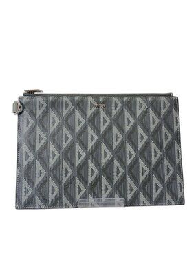 Christian Dior Diamond Clutch Bag Silver